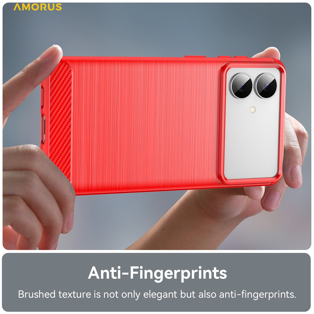 AMORUS-For-Samsung-Galaxy-S26-Edge-Case-Carbon-Fiber-Texture-Brushed-Protective-Phone-Cover-Red