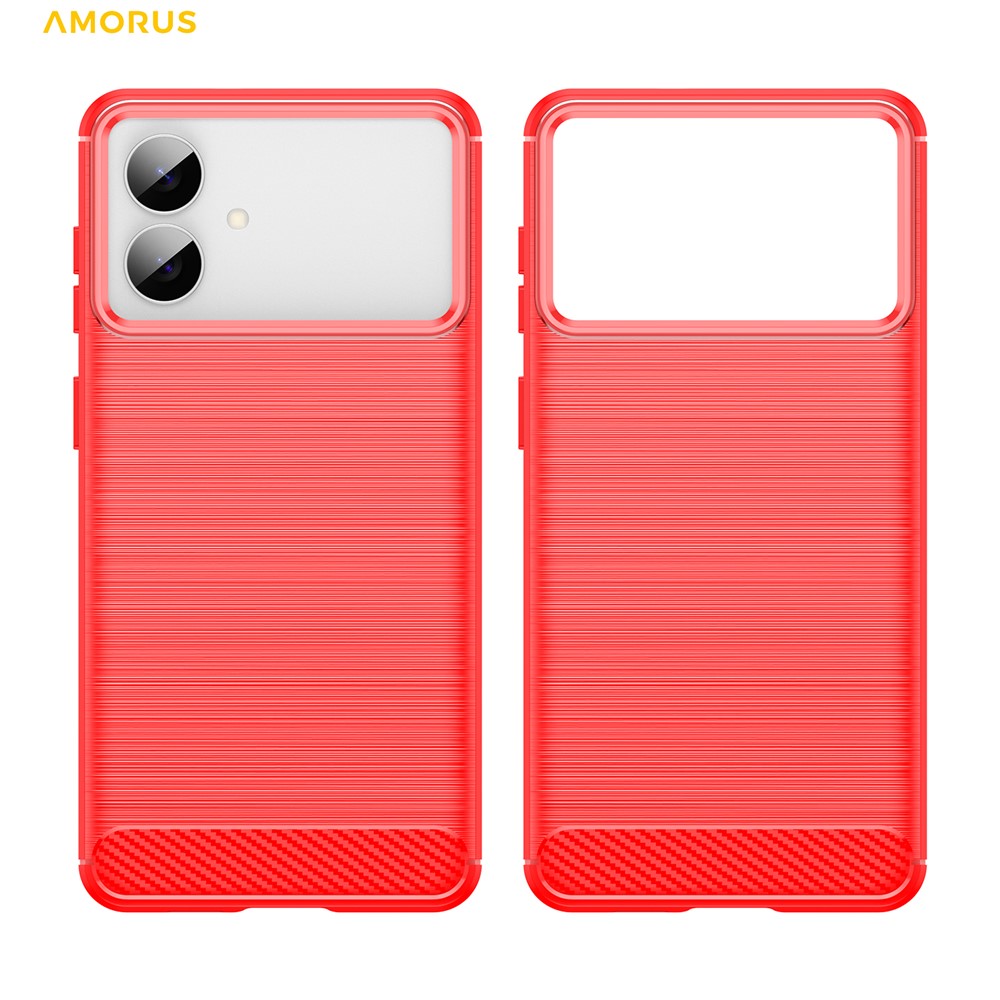 AMORUS-For-Samsung-Galaxy-S26-Edge-Case-Carbon-Fiber-Texture-Brushed-Protective-Phone-Cover-Red