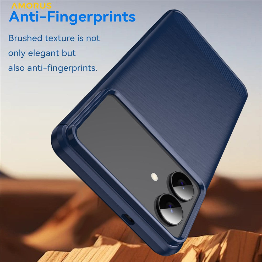 AMORUS-For-Samsung-Galaxy-S26-Edge-Case-Carbon-Fiber-Texture-Brushed-Protective-Phone-Cover-Blue