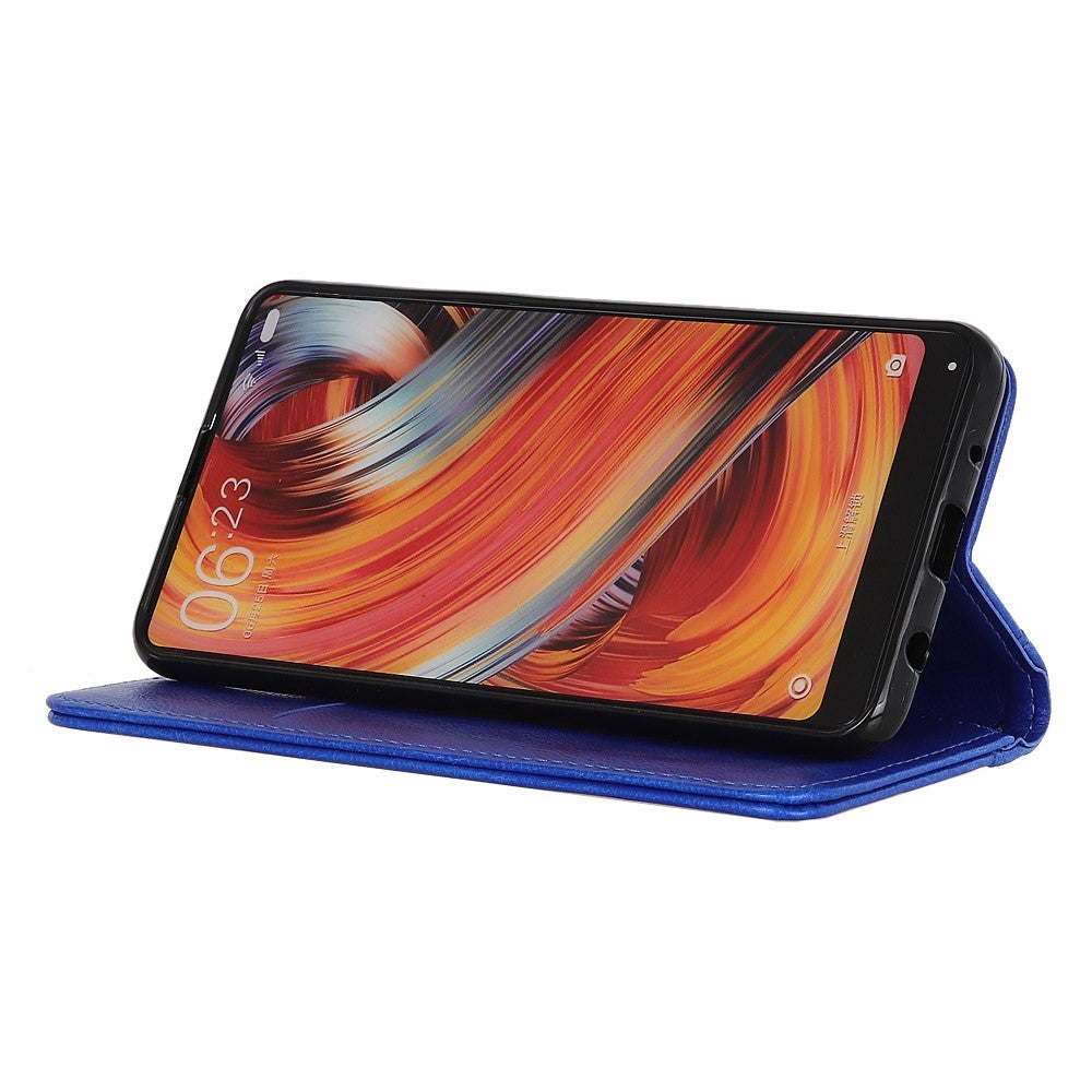 For Xiaomi 17 Pro Max Stand Case Split Leather Litchi Texture Wallet Phone Cover - Blue