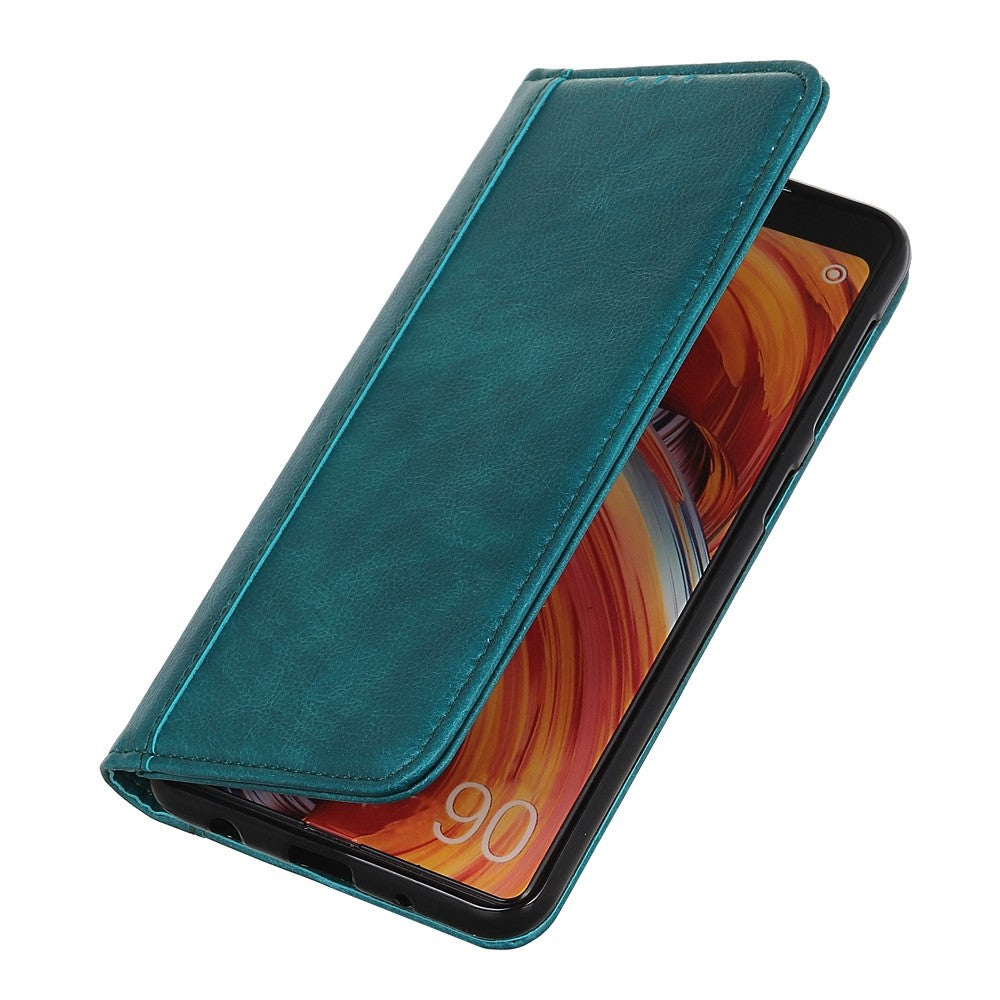 For Xiaomi 17 Pro Max Stand Case Split Leather Litchi Texture Wallet Phone Cover - Green