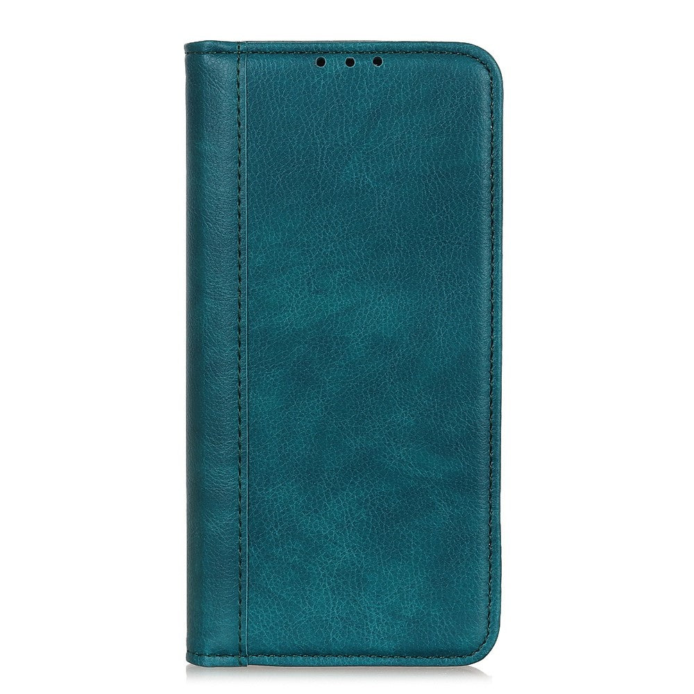 For Xiaomi 17 Pro Max Stand Case Split Leather Litchi Texture Wallet Phone Cover - Green