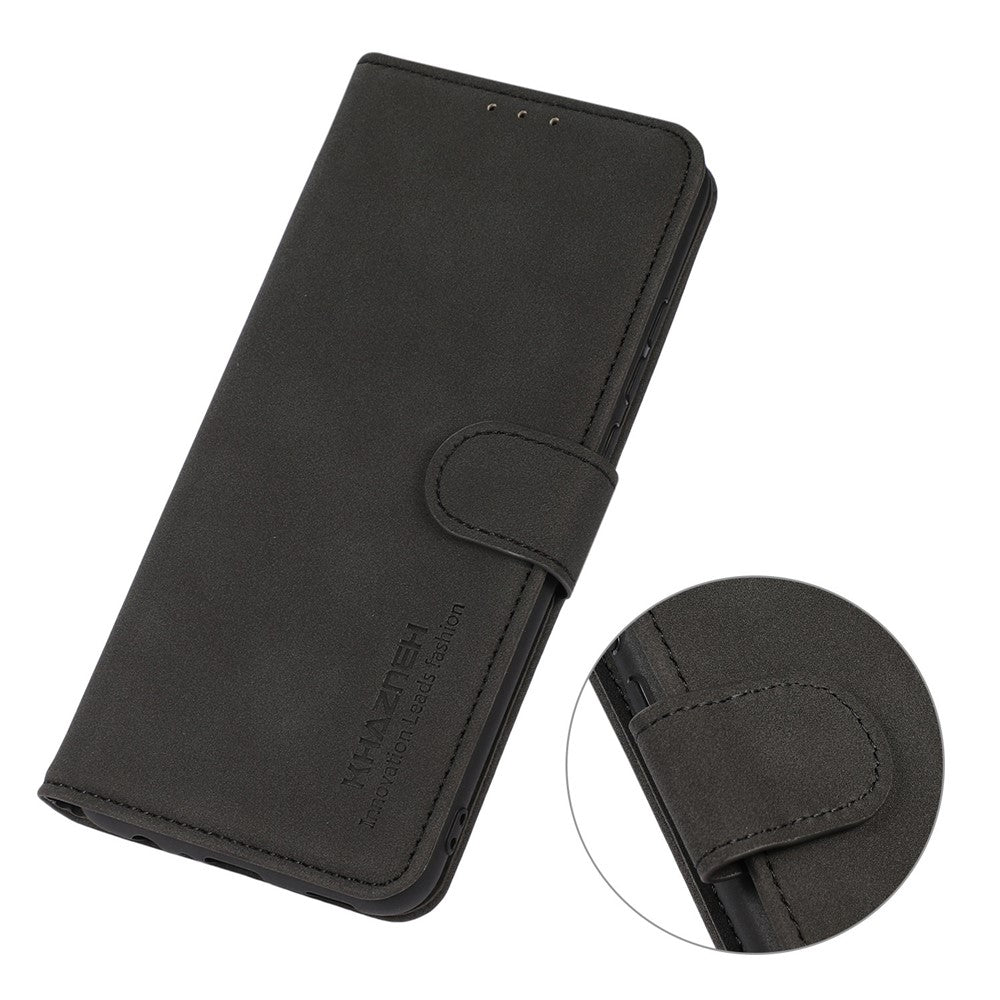 KHAZNEH For Xiaomi 17 Pro Max Case Anti Scratch PU Leather Wallet Stand Phone Cover - Black