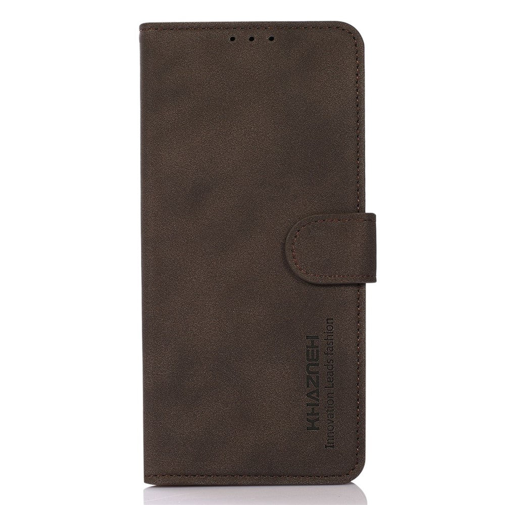 KHAZNEH For Xiaomi 17 Pro Max Case Anti Scratch PU Leather Wallet Stand Phone Cover - Brown