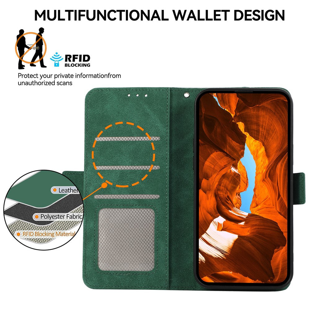 ABEEL For Xiaomi 17 Pro Max Case PU Leather Folio Stand View RFID Blocking Phone Cover - Green