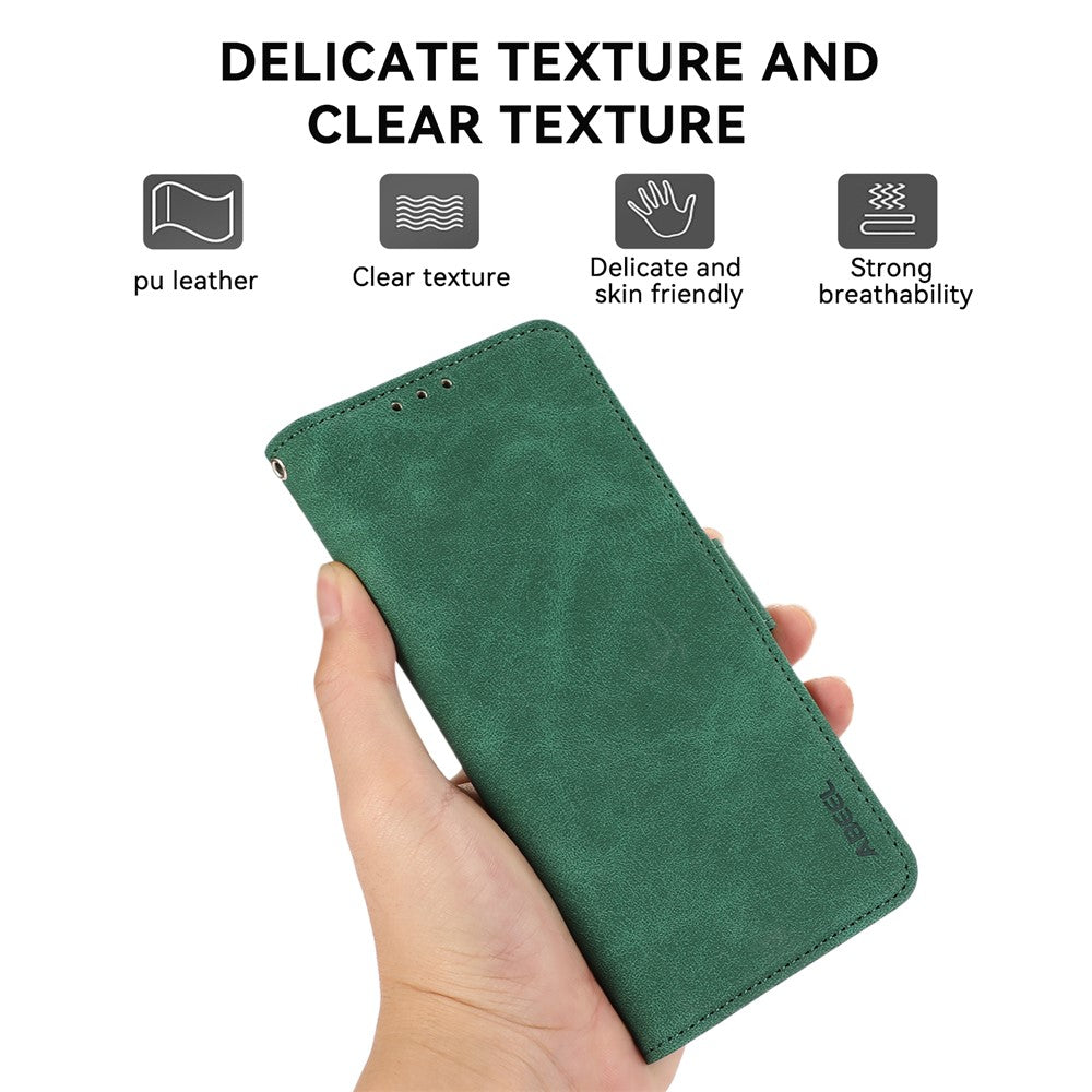 ABEEL For Xiaomi 17 Pro Max Case PU Leather Folio Stand View RFID Blocking Phone Cover - Green