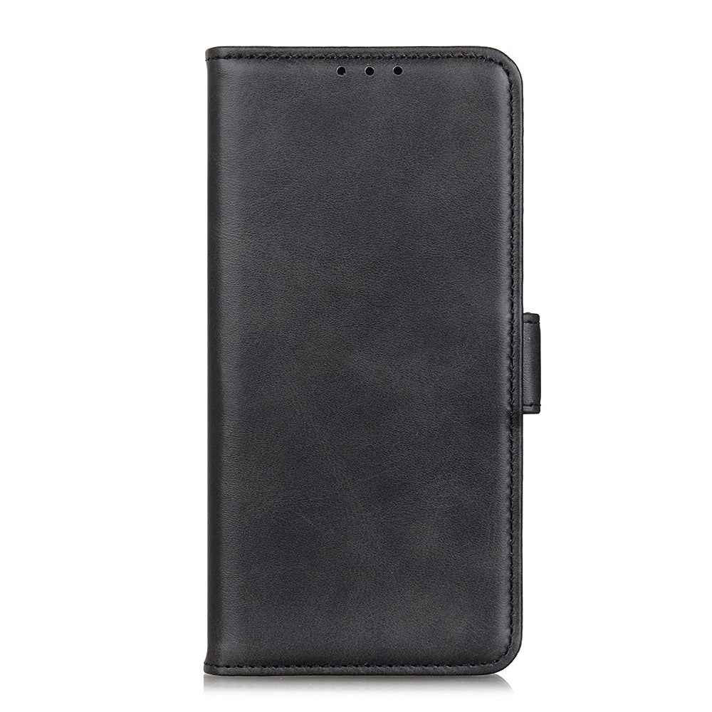 For Xiaomi 17 Pro Case Stand Cowhide Texture PU Leather Phone Cover - Black