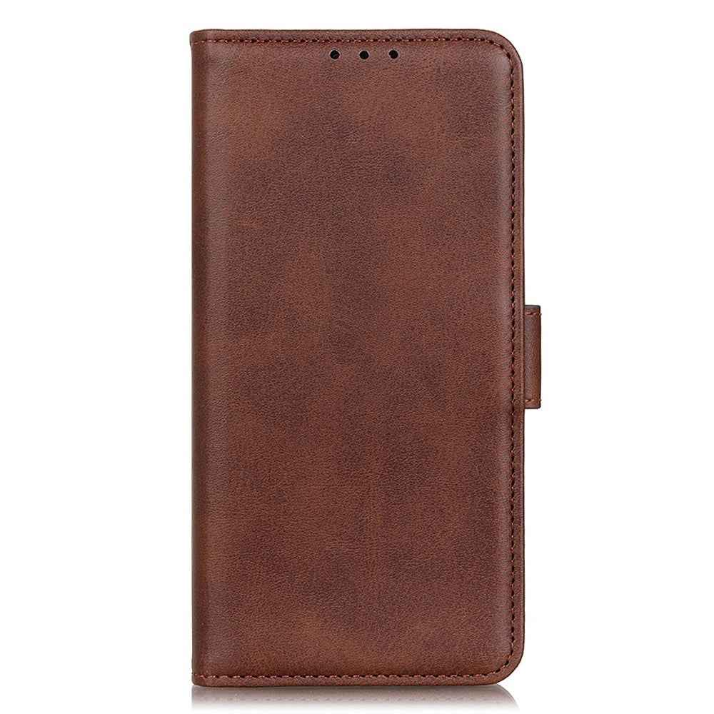 For Xiaomi 17 Pro Case Stand Cowhide Texture PU Leather Phone Cover - Brown