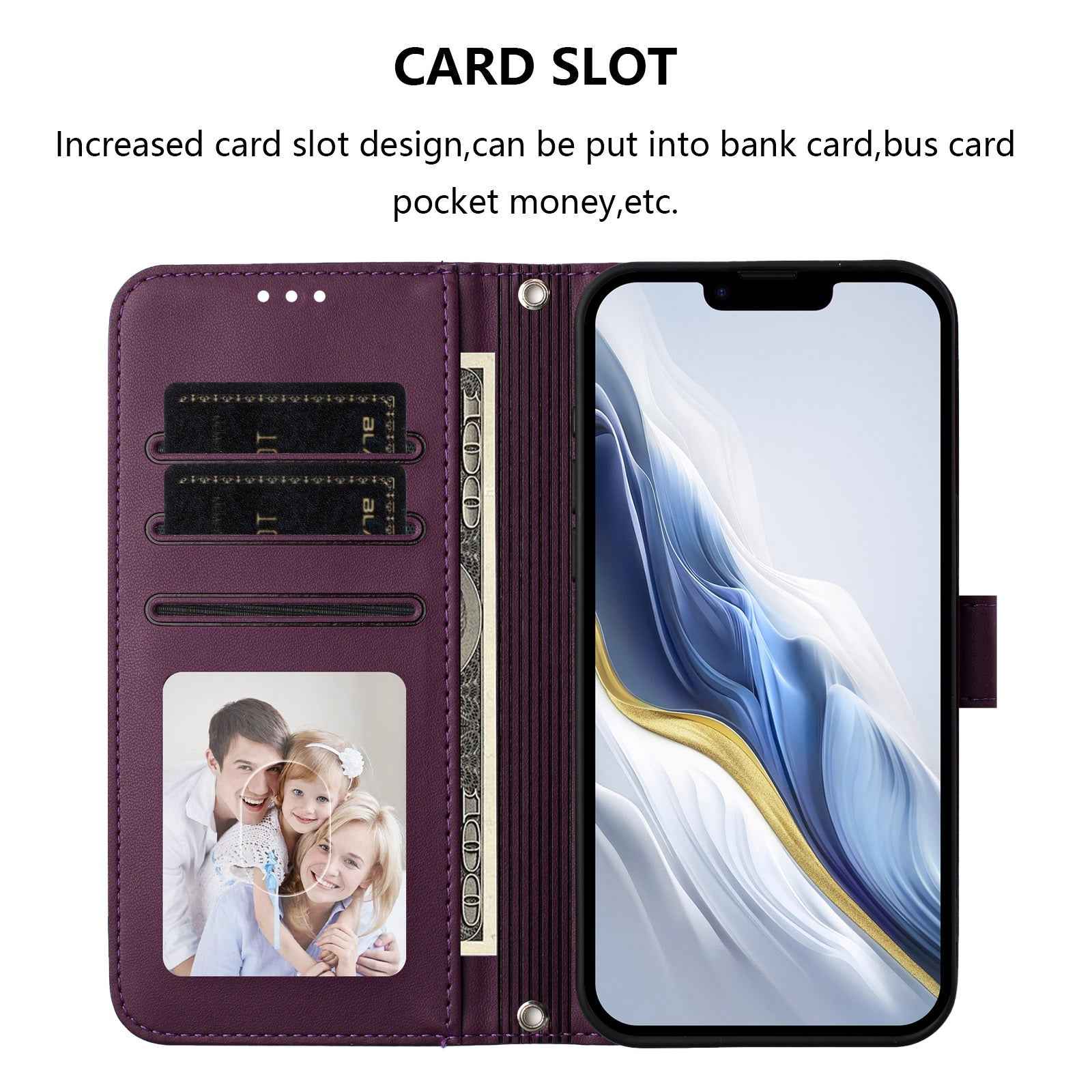 For Xiaomi 17 Pro Leather Case Wallet Stand Phone Cover with Wrist Strap - Purple