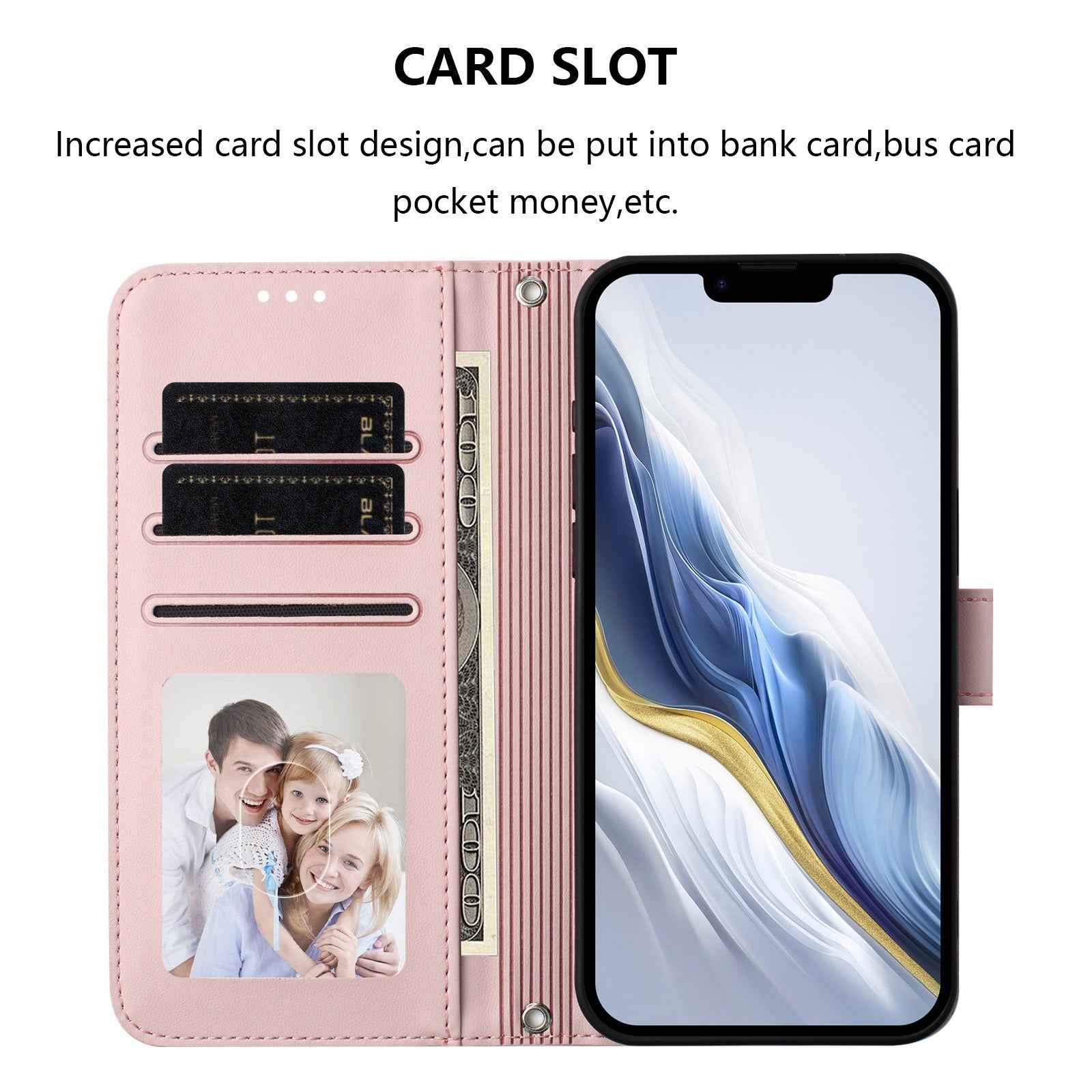 For Xiaomi 17 Pro Leather Case Wallet Stand Phone Cover with Wrist Strap - Pink