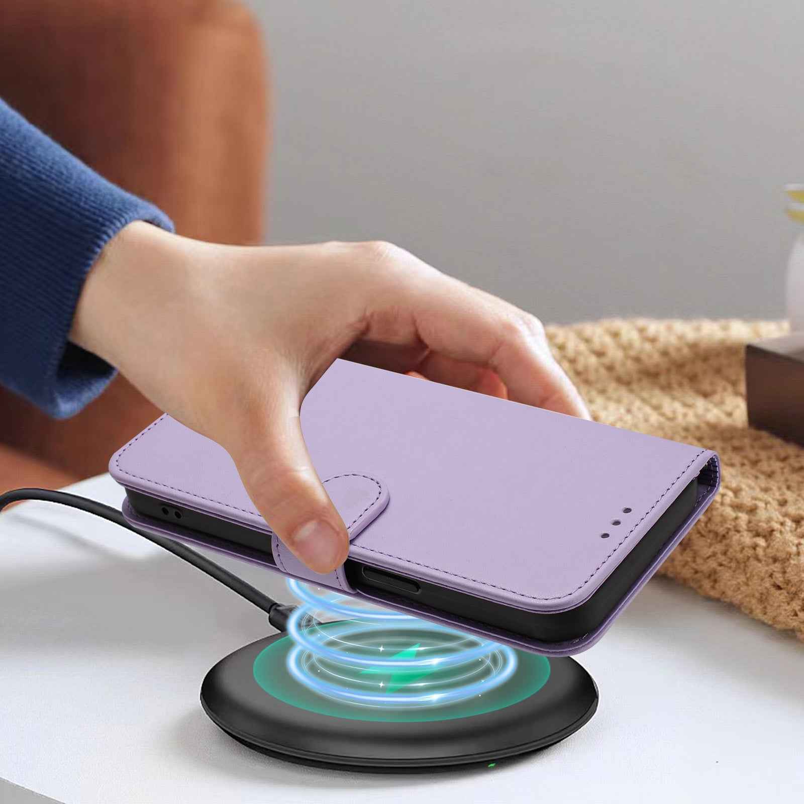 For Xiaomi 17 Pro Leather Case Wallet Stand Phone Cover with Wrist Strap - Light Purple