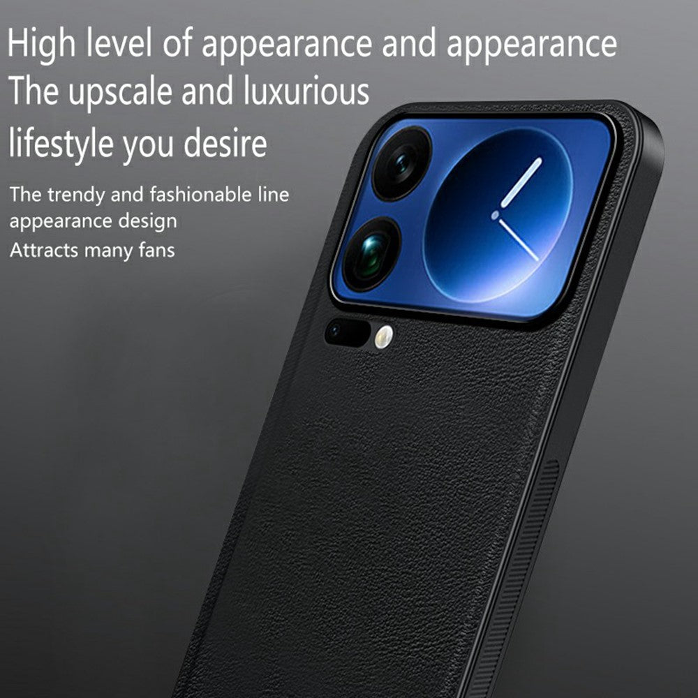 For Xiaomi 17 Pro Max Case PU + TPU + PC Phone Back Cover with Metal Lens Frame - Green