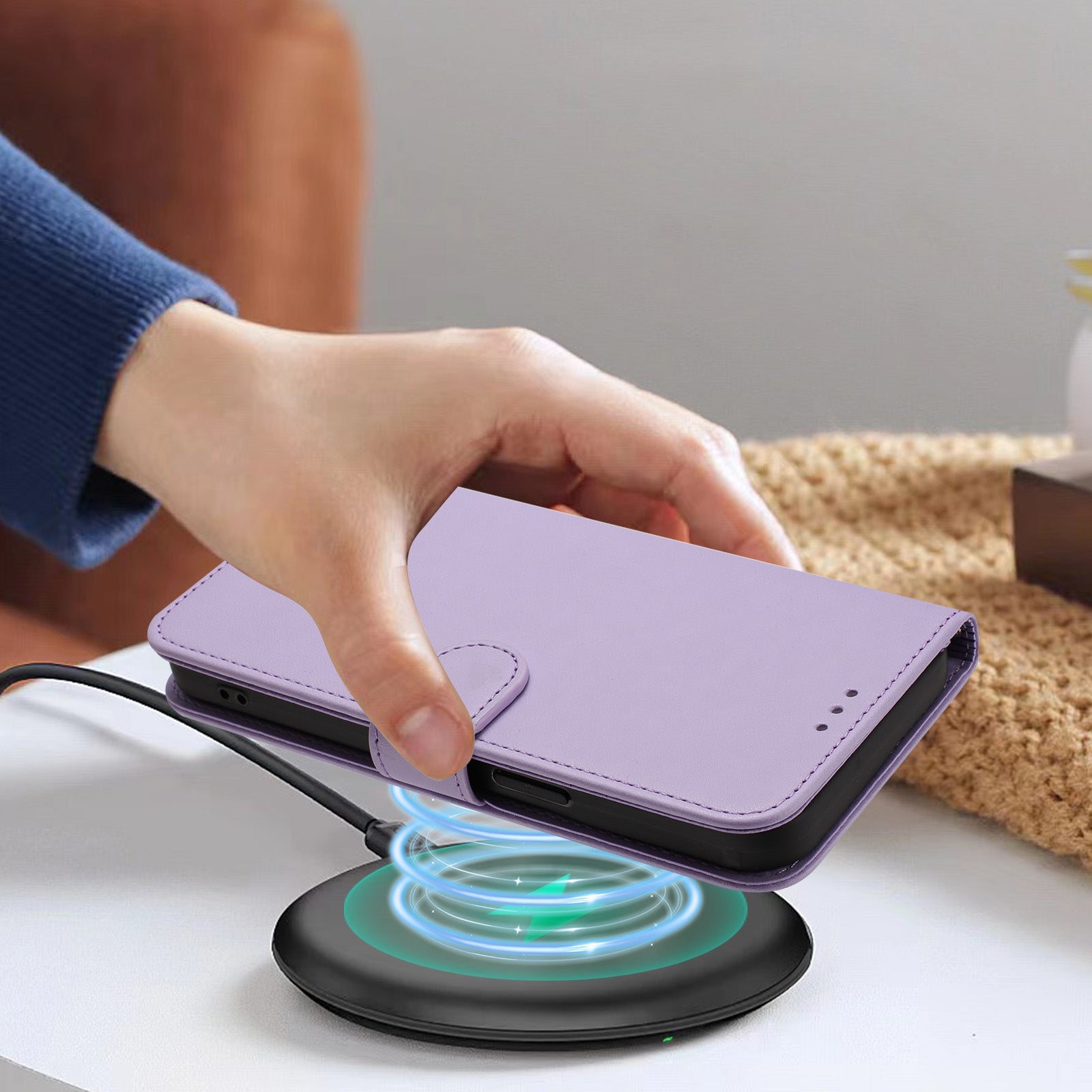 For Xiaomi 17 Pro Max Leather Case Wallet Stand Phone Cover with Wrist Strap - Light Purple