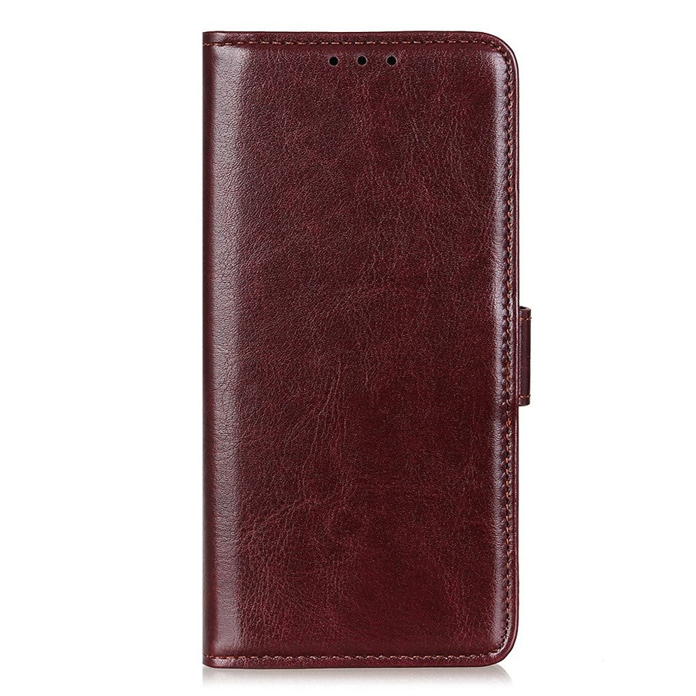For Xiaomi Redmi Note 15 Pro 5G (Global) Case Crazy Horse Texture PU Leather Phone Stand Cover - Brown