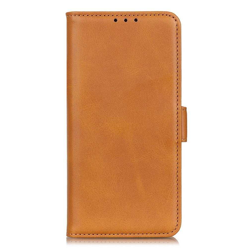For Xiaomi Redmi Note 15 Pro 5G (Global) Case Stand Cowhide Texture PU Leather Phone Cover - Yellow