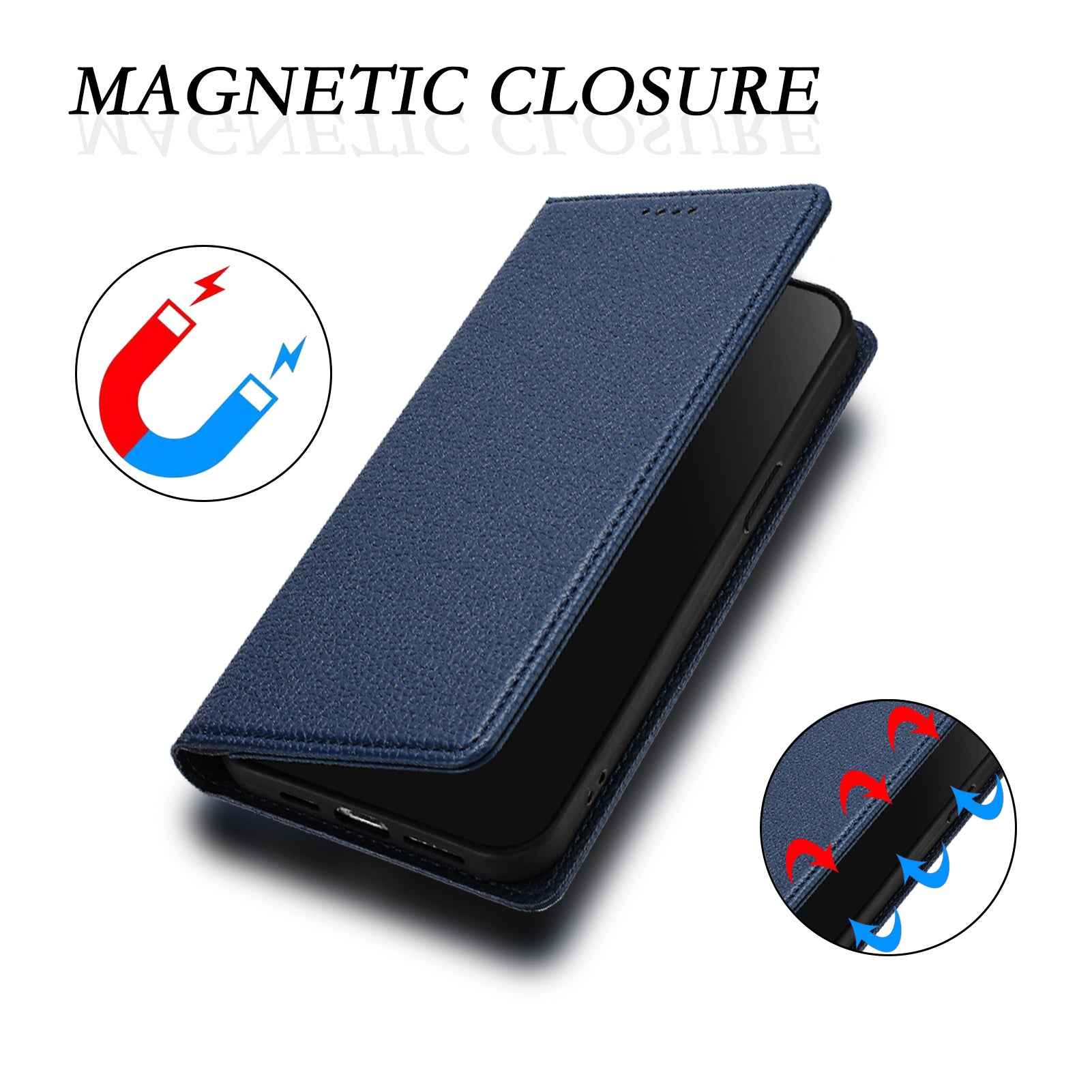 For Xiaomi 17 Pro Wallet Case RFID Blocking Litchi Texture Leather Mobile Cover - Dark Blue