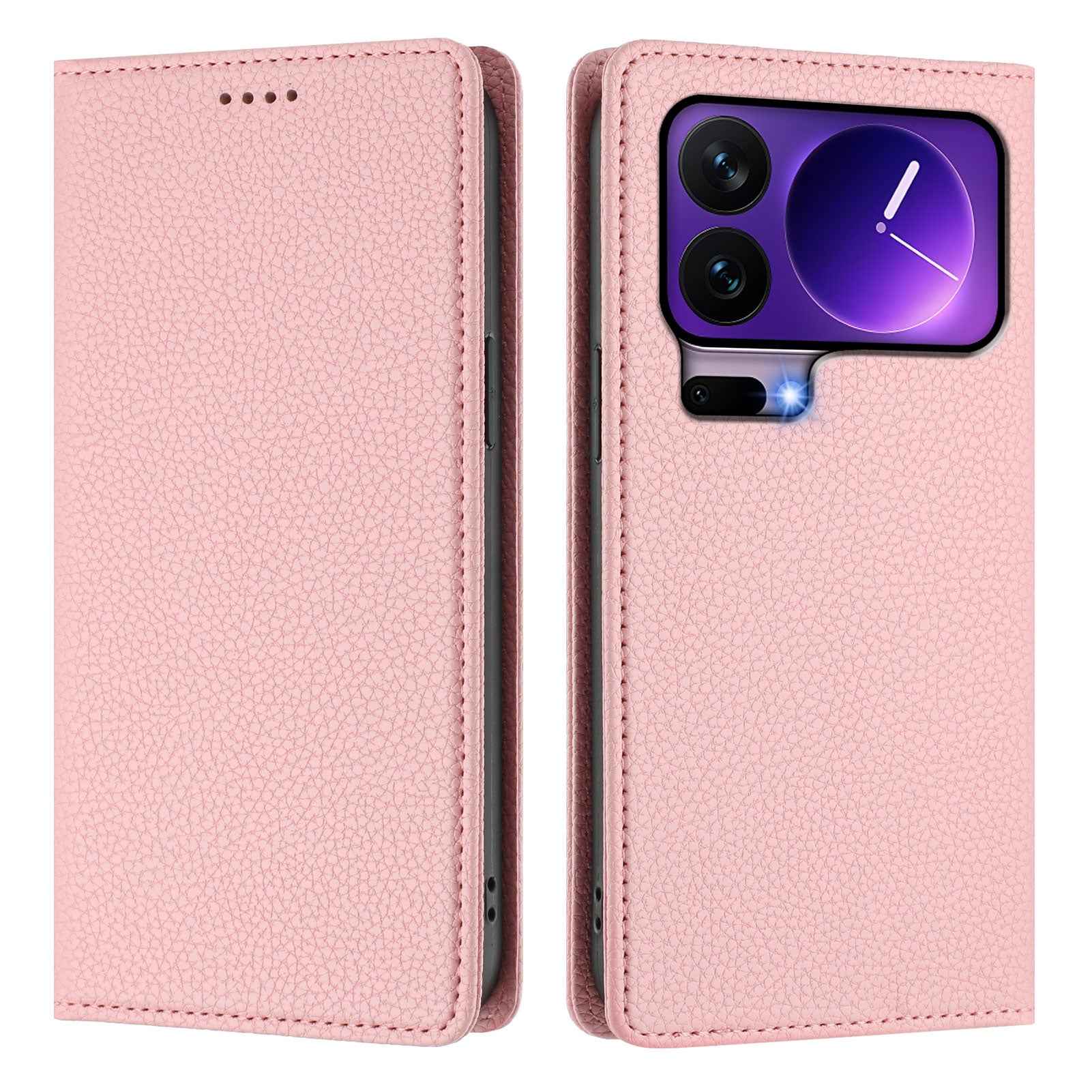 For Xiaomi 17 Pro Wallet Case RFID Blocking Litchi Texture Leather Mobile Cover - Pink