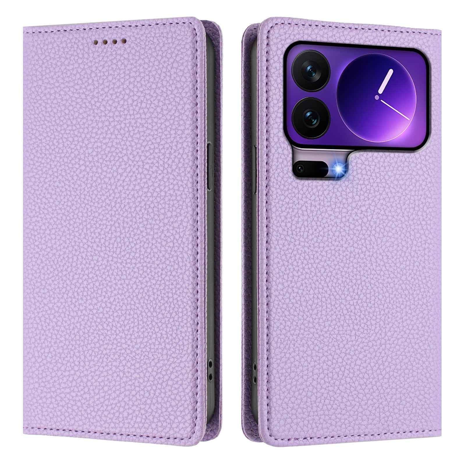 For Xiaomi 17 Pro Wallet Case RFID Blocking Litchi Texture Leather Mobile Cover - Light Purple