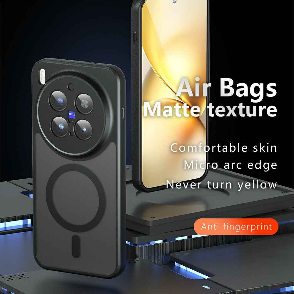 For vivo X300 Pro 5G Magnetic Case TPU + PC Matte Skin Touch Phone Cover