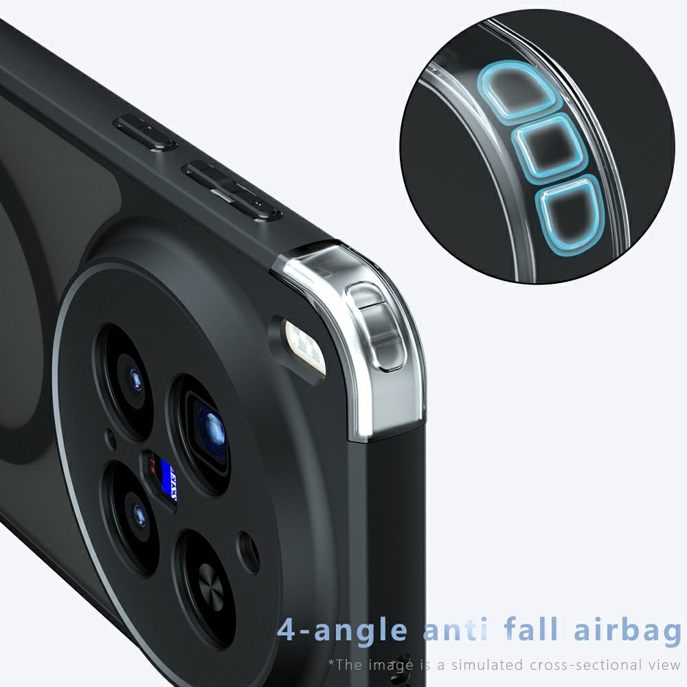 For vivo X300 Pro 5G Magnetic Case TPU + PC Matte Skin Touch Phone Cover