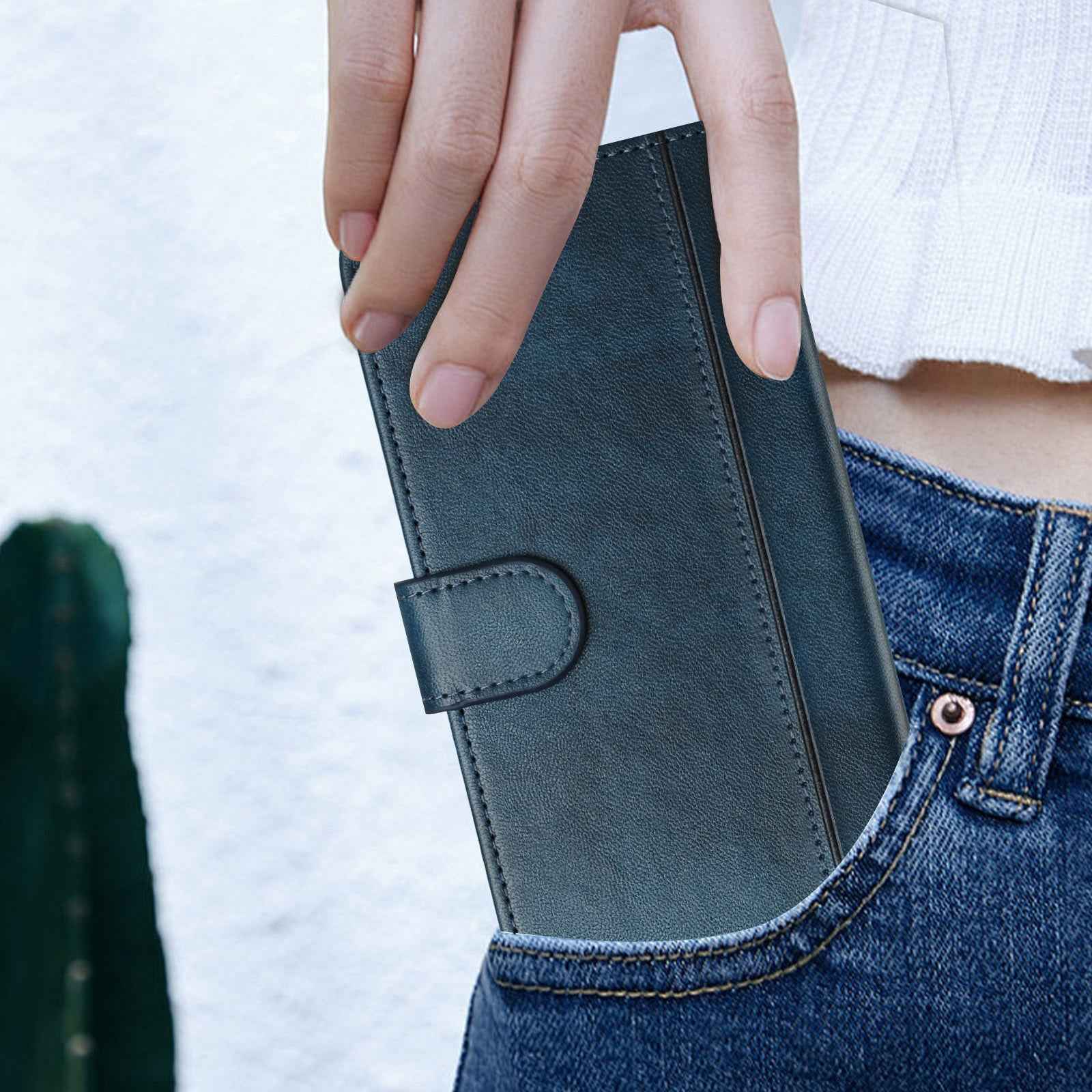 For Xiaomi 17 Pro Cases Wallet Stand Retro Texture Leather Phone Cover with Lanyard - Blue