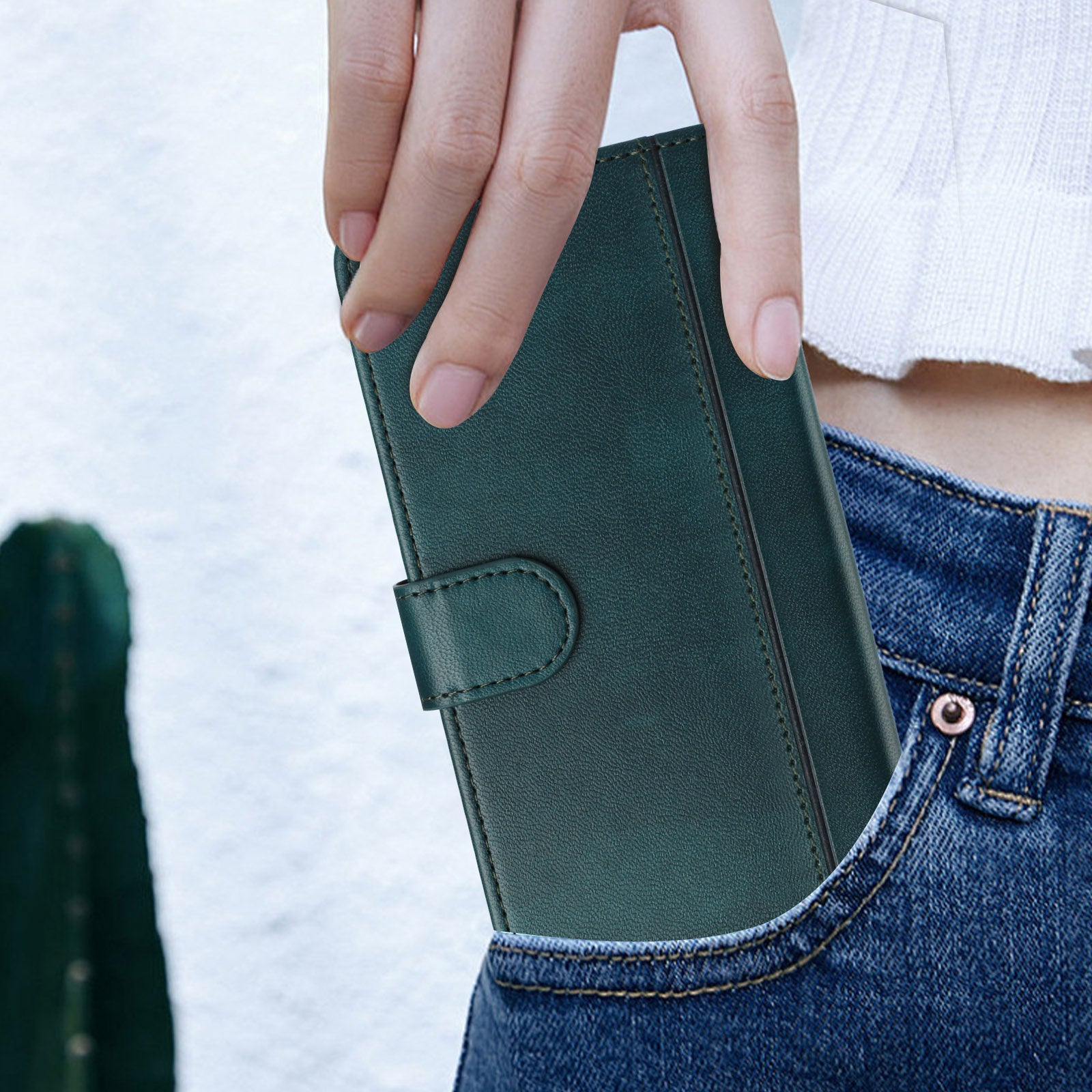 For Xiaomi 17 Pro Max Cases Wallet Stand Retro Texture Leather Phone Cover with Lanyard - Dark Green