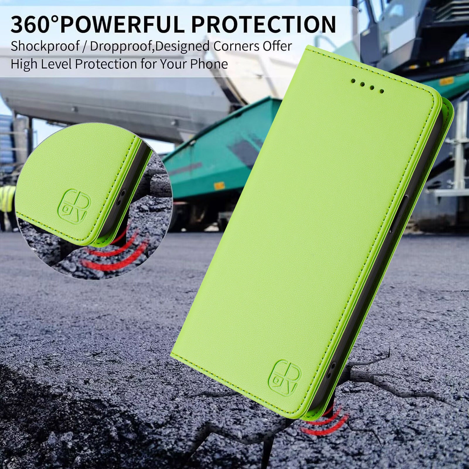 For Xiaomi 17 Pro Max Leather Case RINACASIS RC01 Phone Cover with RFID Blocking Wallet Stand - Green