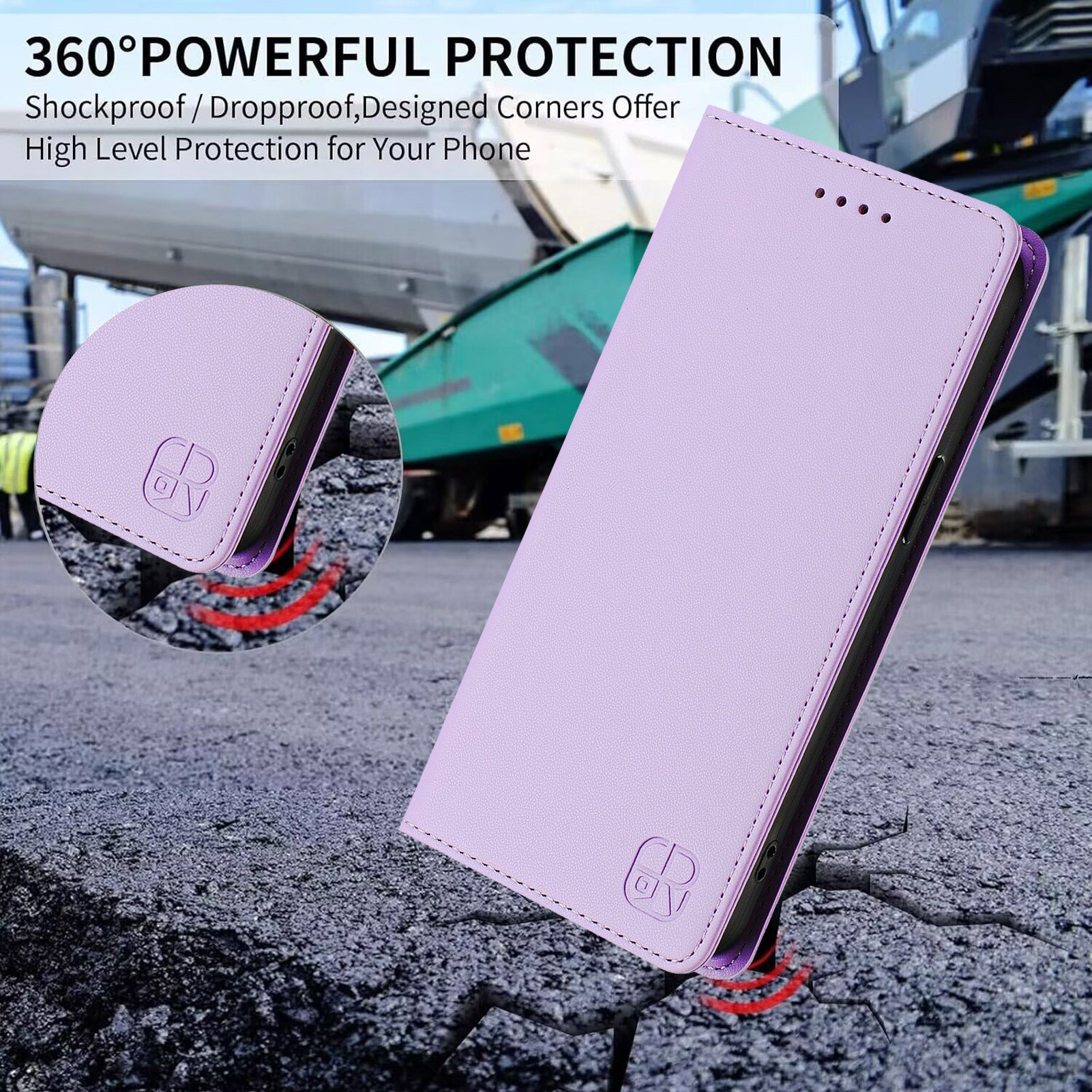 For Xiaomi 17 Pro Max Leather Case RINACASIS RC01 Phone Cover with RFID Blocking Wallet Stand - Light Purple