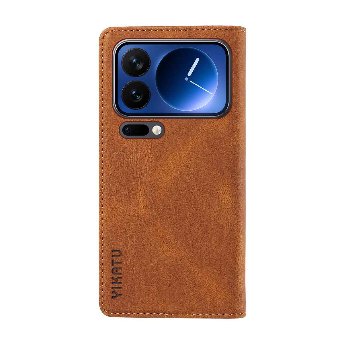 For Xiaomi 17 Pro Leather Cover YIKATU YK-004 Skin-Touch Wallet Phone Cases - Brown