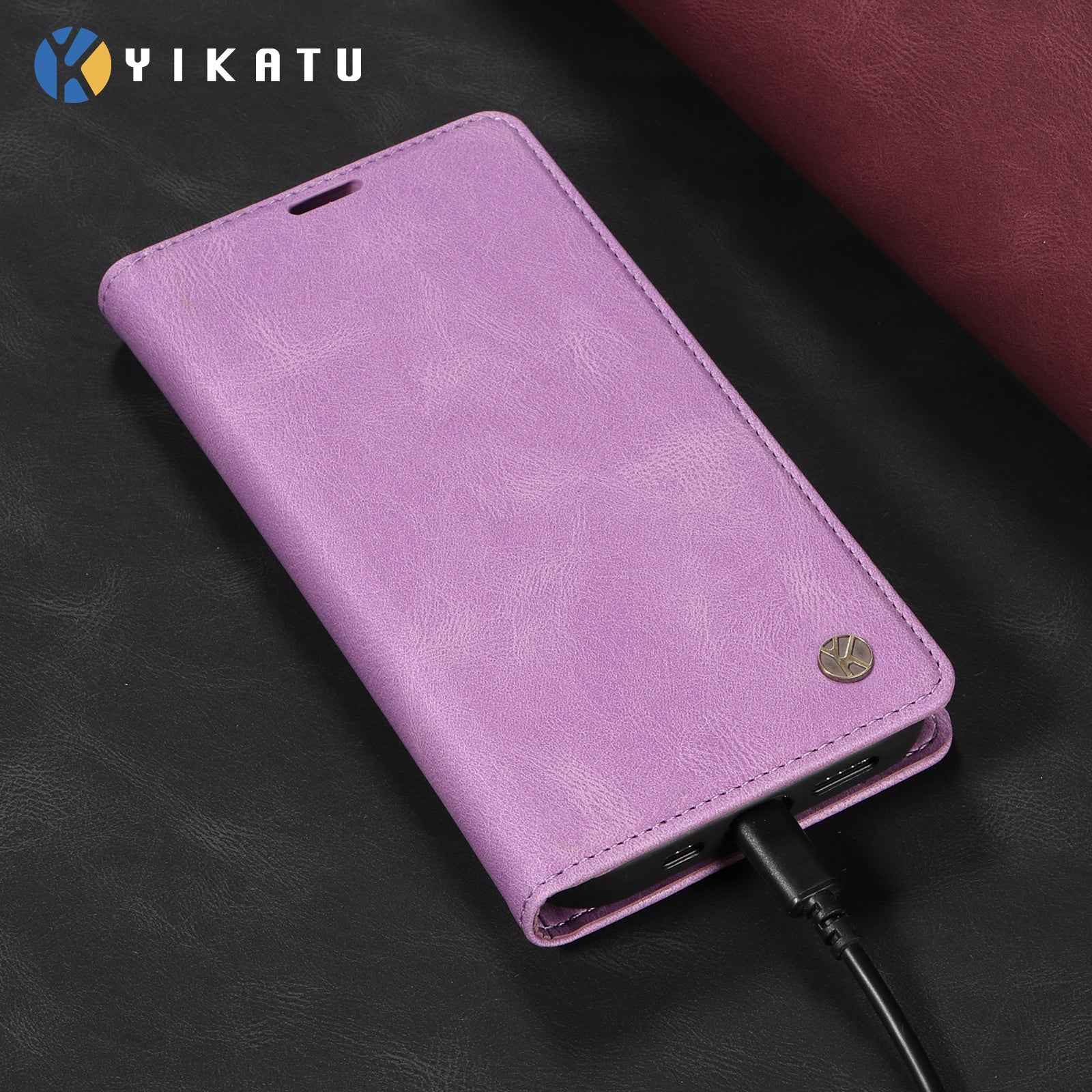 For Xiaomi 17 Pro Leather Cover YIKATU YK-004 Skin-Touch Wallet Phone Cases - Purple