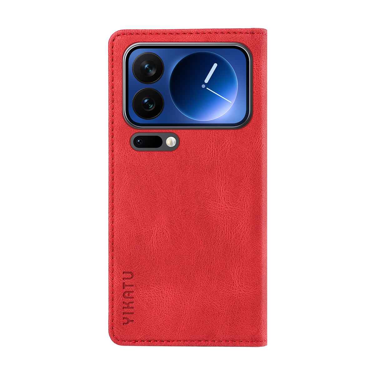 For Xiaomi 17 Pro Leather Cover YIKATU YK-004 Skin-Touch Wallet Phone Cases -  Red