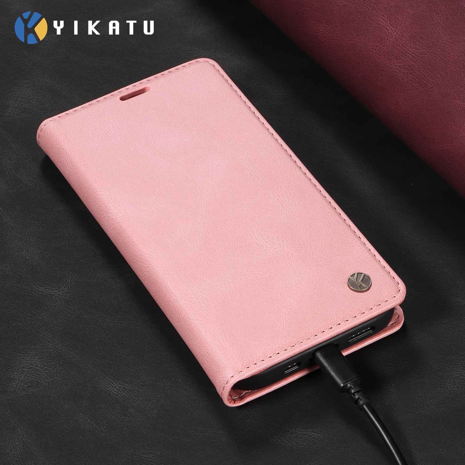 For Xiaomi 17 Pro Leather Cover YIKATU YK-004 Skin-Touch Wallet Phone Cases - Pink