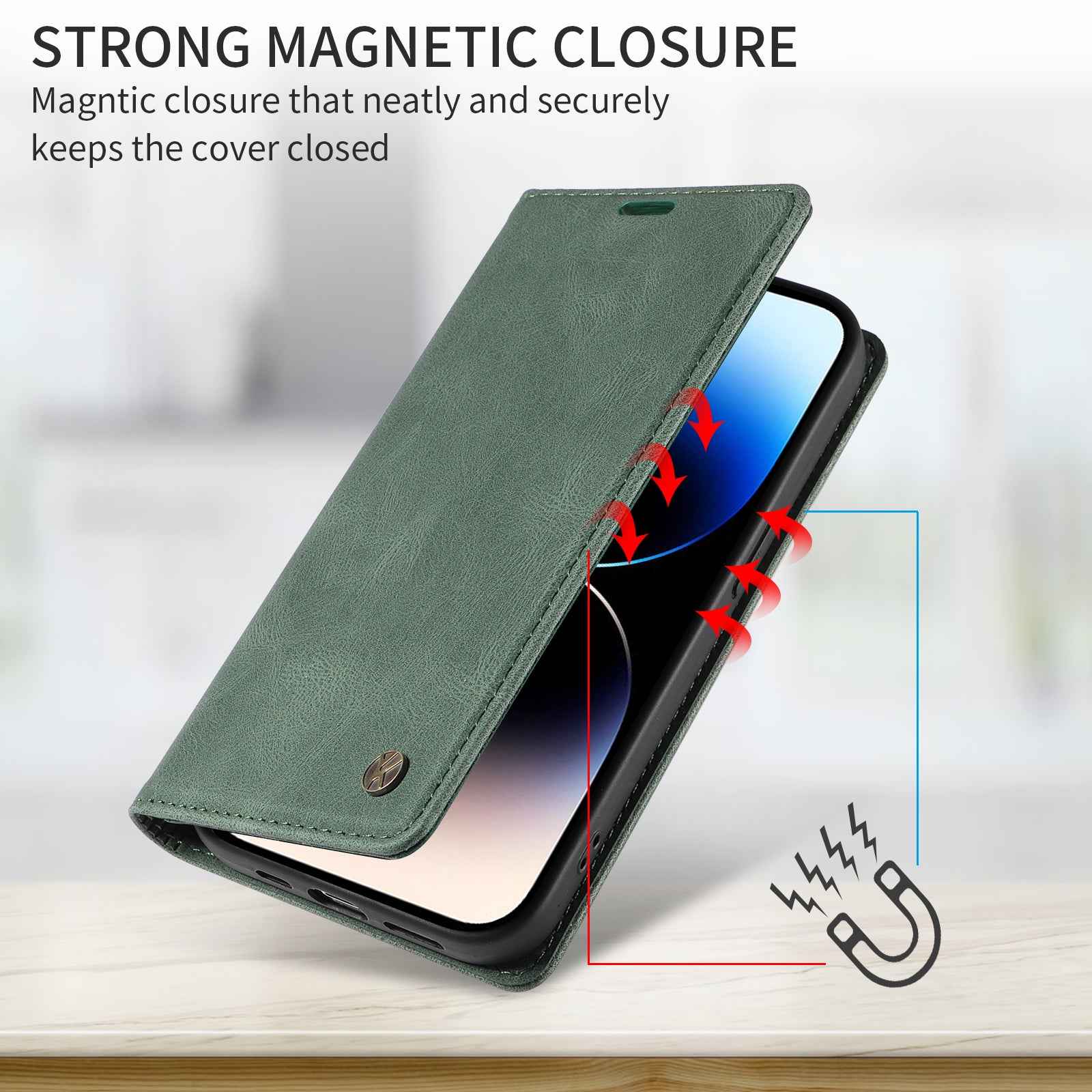 For Xiaomi 17 Pro Leather Cover YIKATU YK-004 Skin-Touch Wallet Phone Cases - Green
