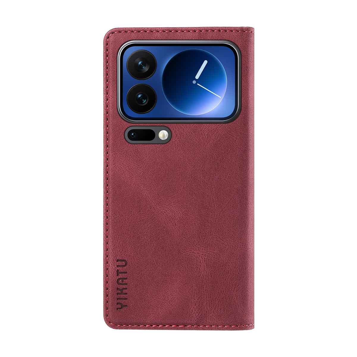 For Xiaomi 17 Pro Leather Cover YIKATU YK-004 Skin-Touch Wallet Phone Cases - Wine Red