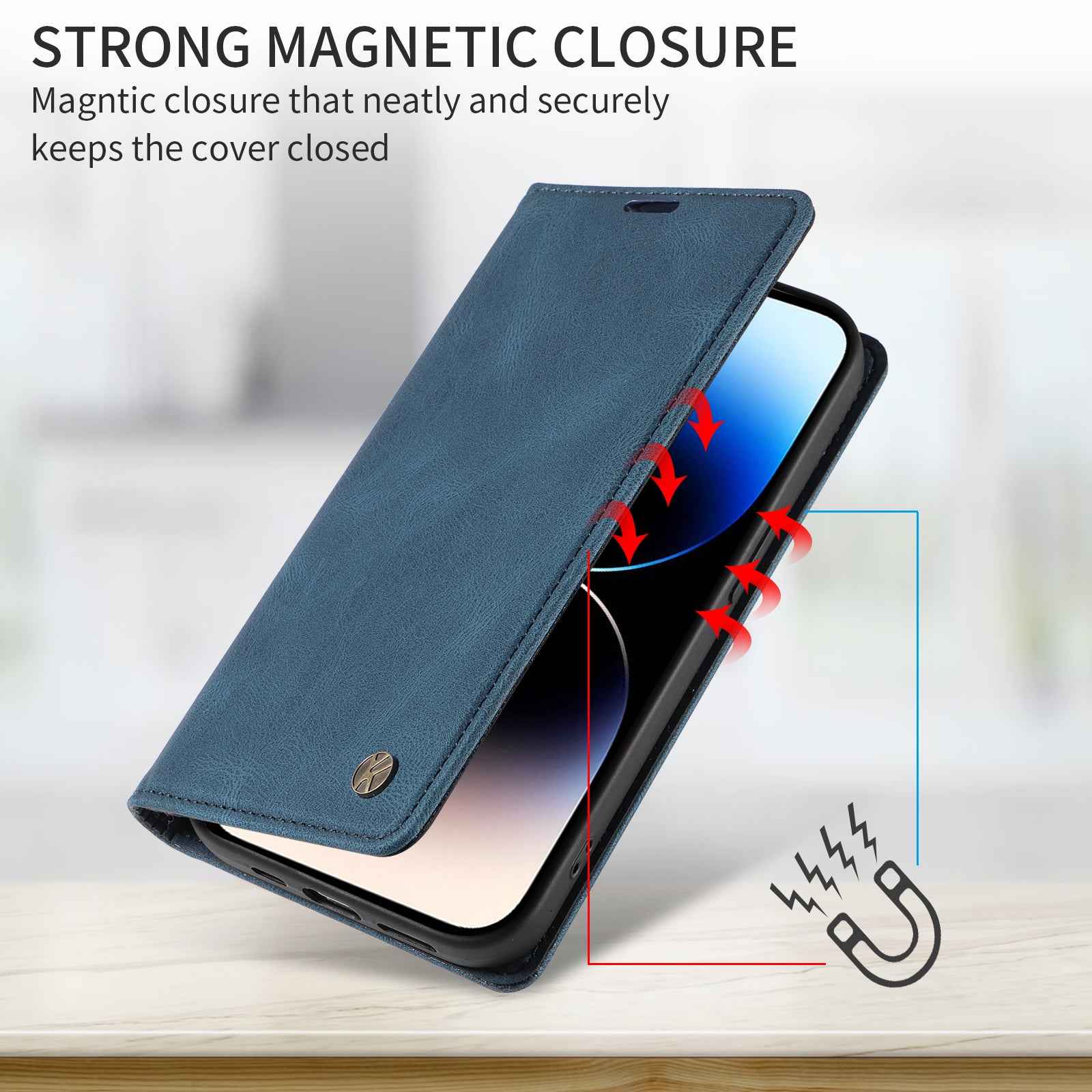 For Xiaomi 17 Pro Leather Cover YIKATU YK-004 Skin-Touch Wallet Phone Cases - Blue