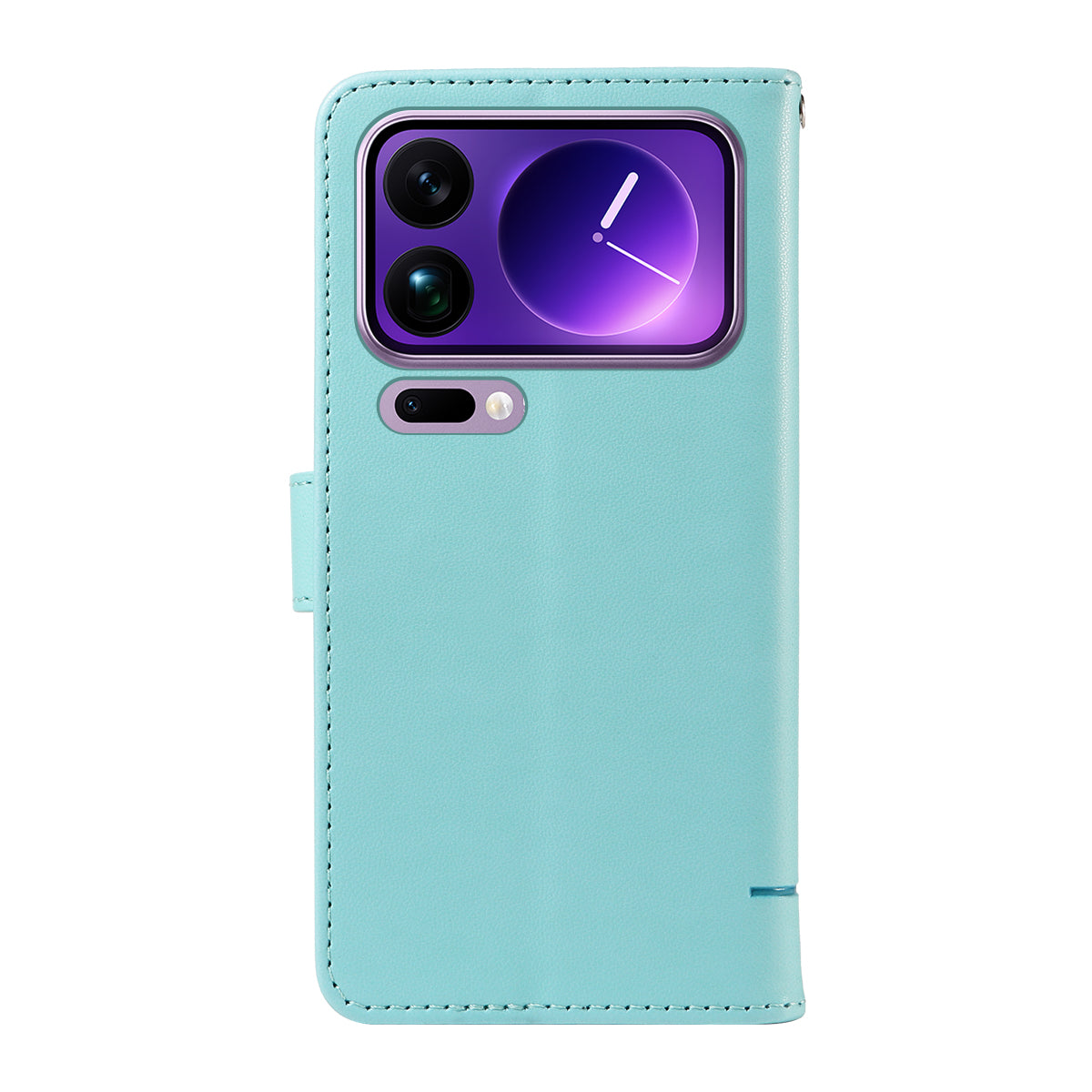 For Xiaomi 17 Pro Max Case Cat Pattern Imprint Leather Phone Cover with Wrist Strap - Green