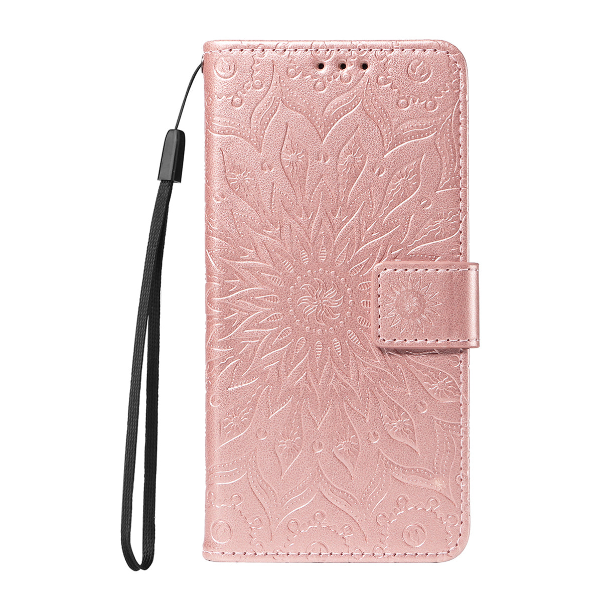 For Xiaomi 17 Pro Max Leather Wallet Case Sunflower Imprinted Phone Cover -  Rose Gold