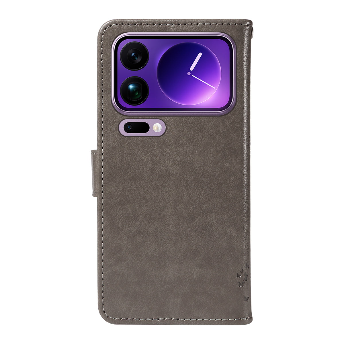 For Xiaomi 17 Pro Max Phone Case with Stand Cat Tree Pattern Leather Wallet Mobile Cover -  Black