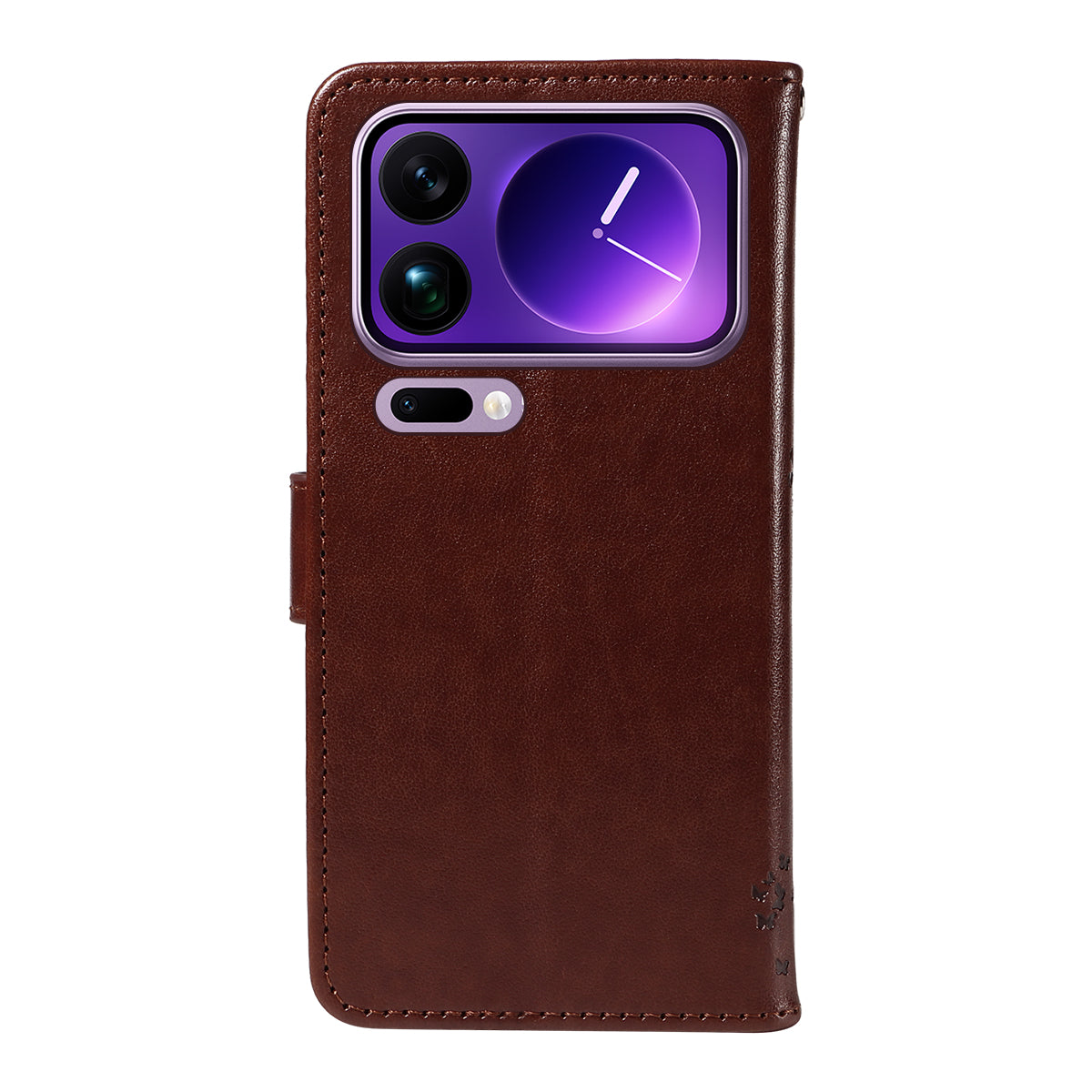 For Xiaomi 17 Pro Max Phone Case with Stand Cat Tree Pattern Leather Wallet Mobile Cover - Coffee
