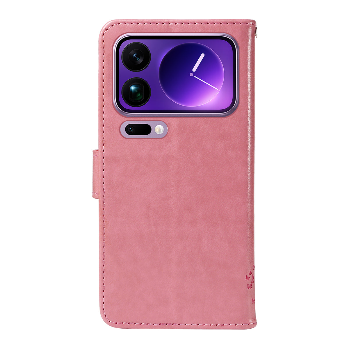 For Xiaomi 17 Pro Max Phone Case with Stand Cat Tree Pattern Leather Wallet Mobile Cover - Pink