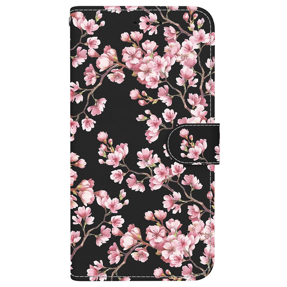 For Xiaomi Redmi Note 15 Pro 5G (Global) Wallet Phone Case Pattern Printing Leather Flip Cover with Strap - Plum Blossom