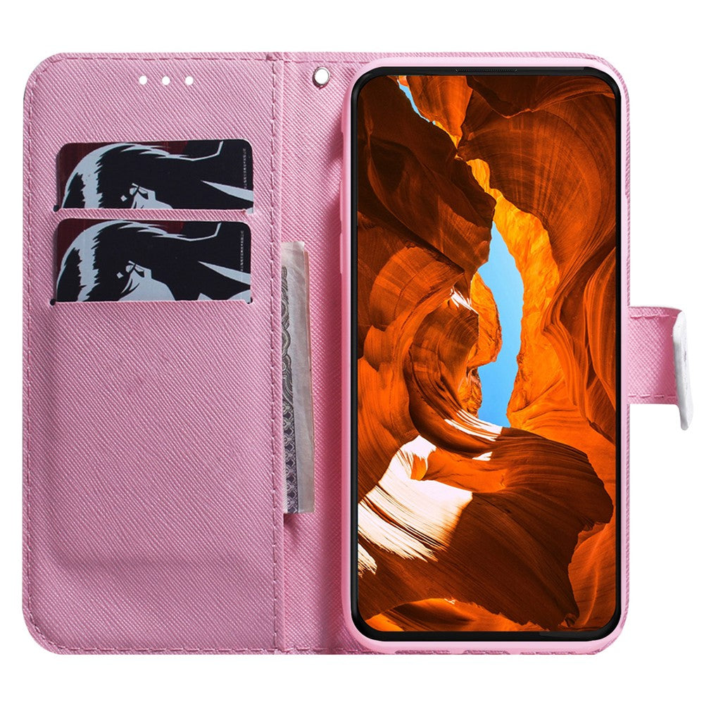 For Xiaomi Redmi Note 15 Pro 5G (Global) Wallet Case Pattern Print Leather Phone Cover - Pink Flower