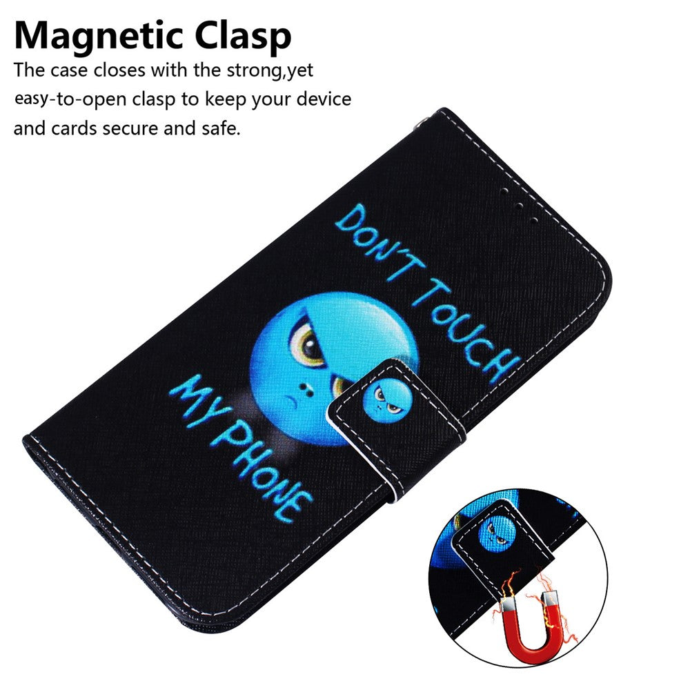 For Xiaomi Redmi Note 15 Pro 5G (Global) Wallet Case Pattern Print Leather Phone Cover - Don't Touch My Phone