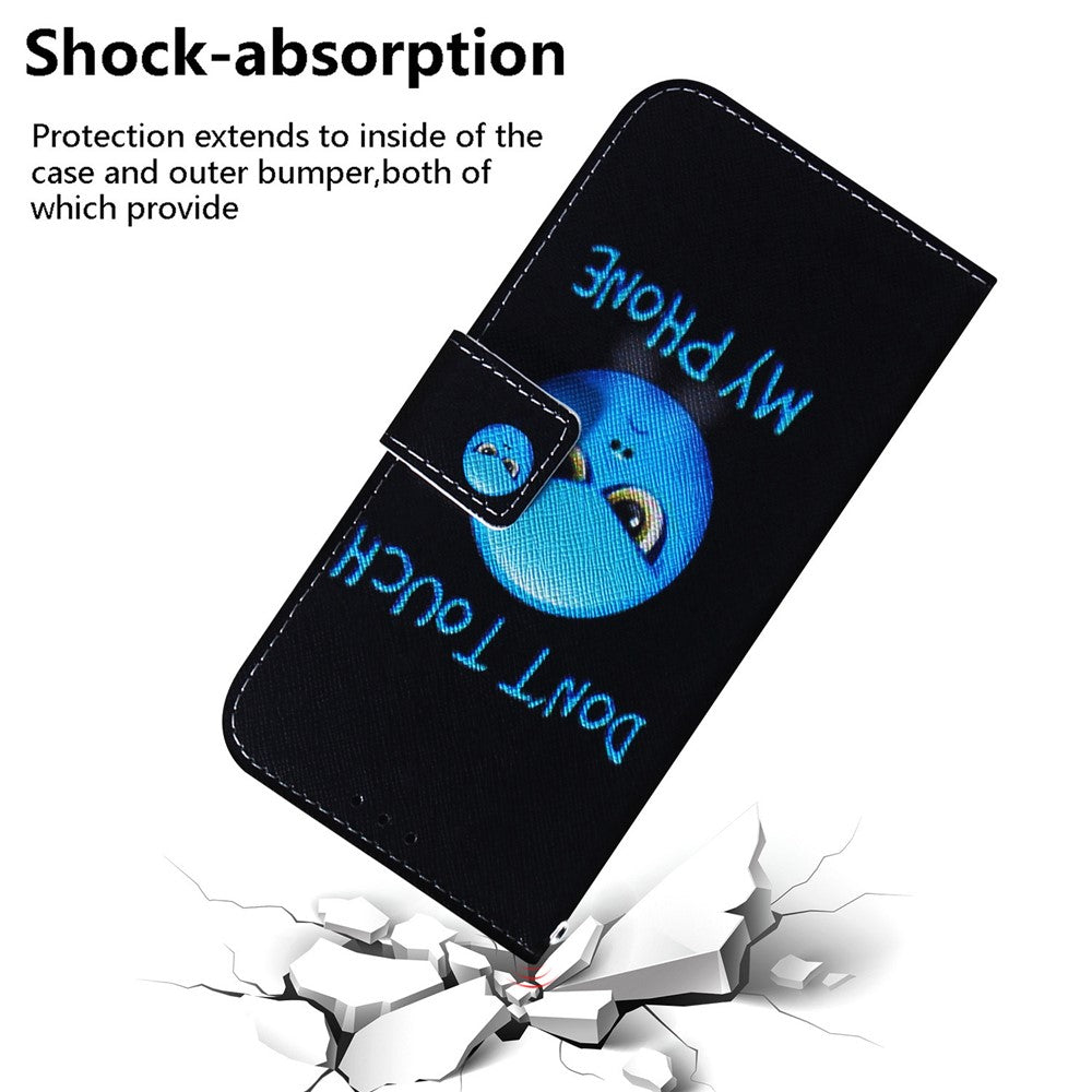 For Xiaomi Redmi Note 15 Pro 5G (Global) Wallet Case Pattern Print Leather Phone Cover - Don't Touch My Phone