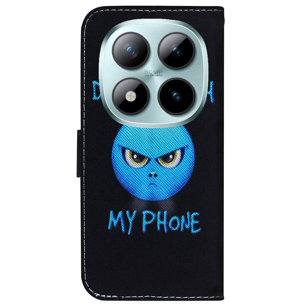 For Xiaomi Redmi Note 15 Pro 5G (Global) Wallet Case Pattern Print Leather Phone Cover - Don't Touch My Phone