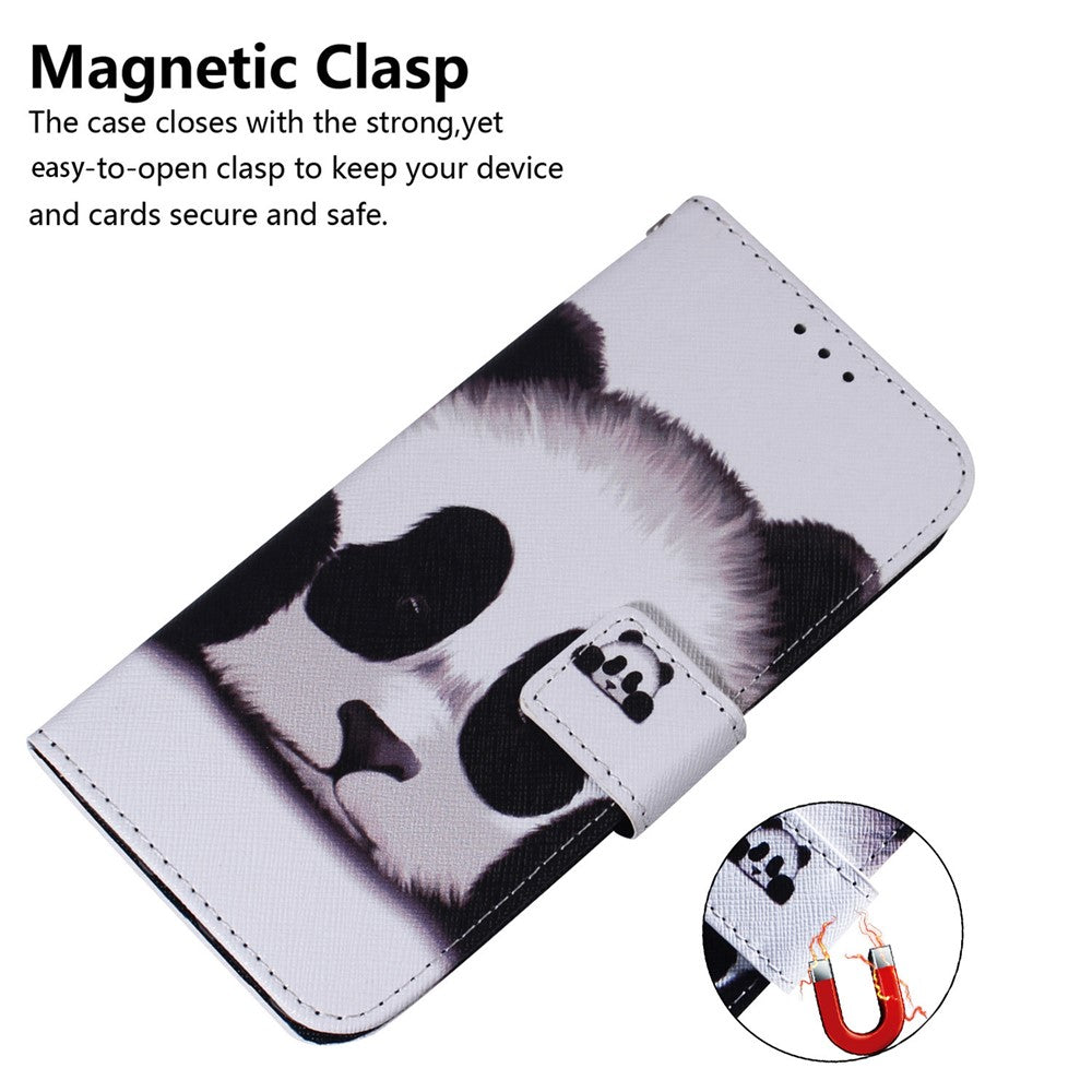 For Xiaomi Redmi Note 15 Pro 5G (Global) Wallet Case Pattern Print Leather Phone Cover - Panda