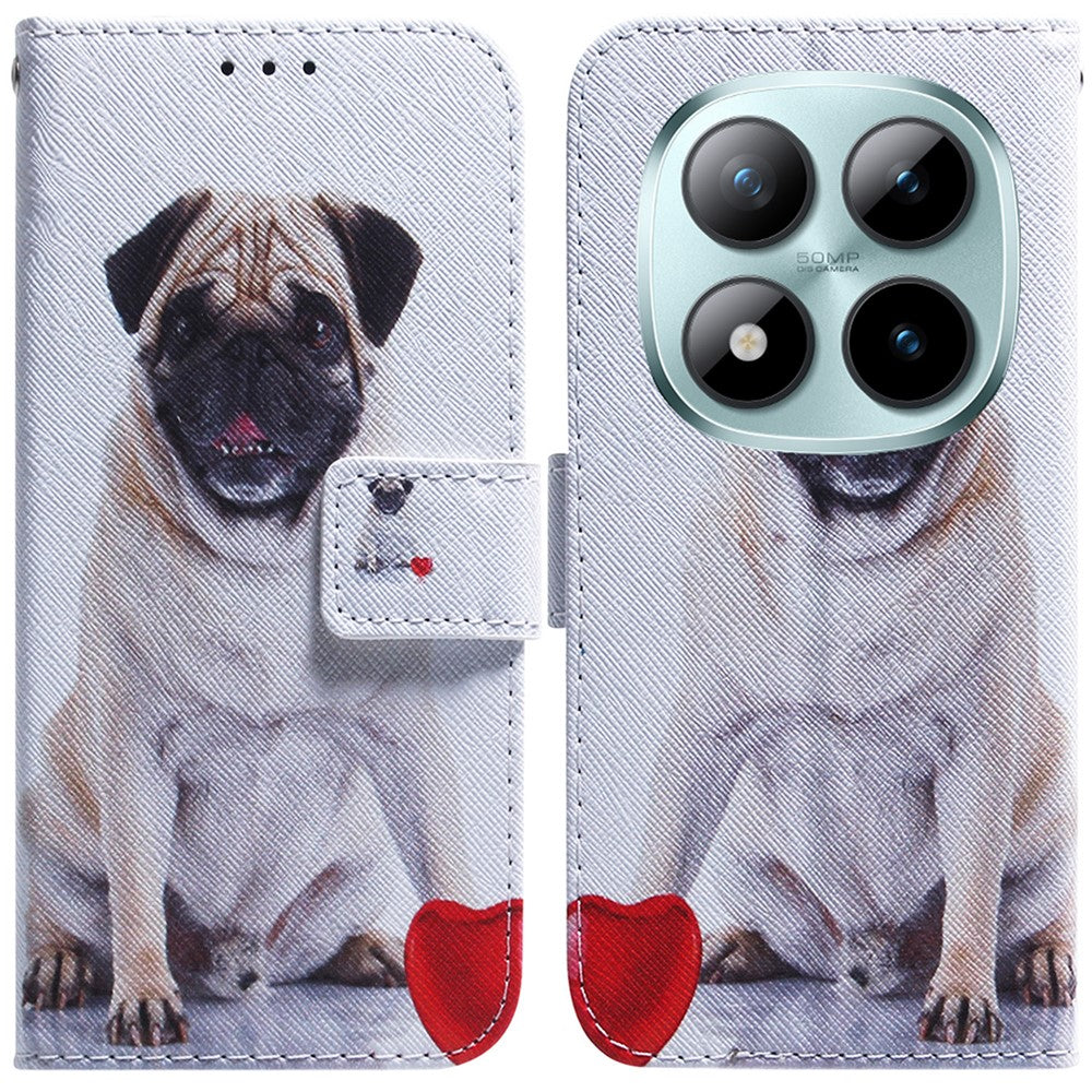 For Xiaomi Redmi Note 15 Pro 5G (Global) Wallet Case Pattern Print Leather Phone Cover - Dog