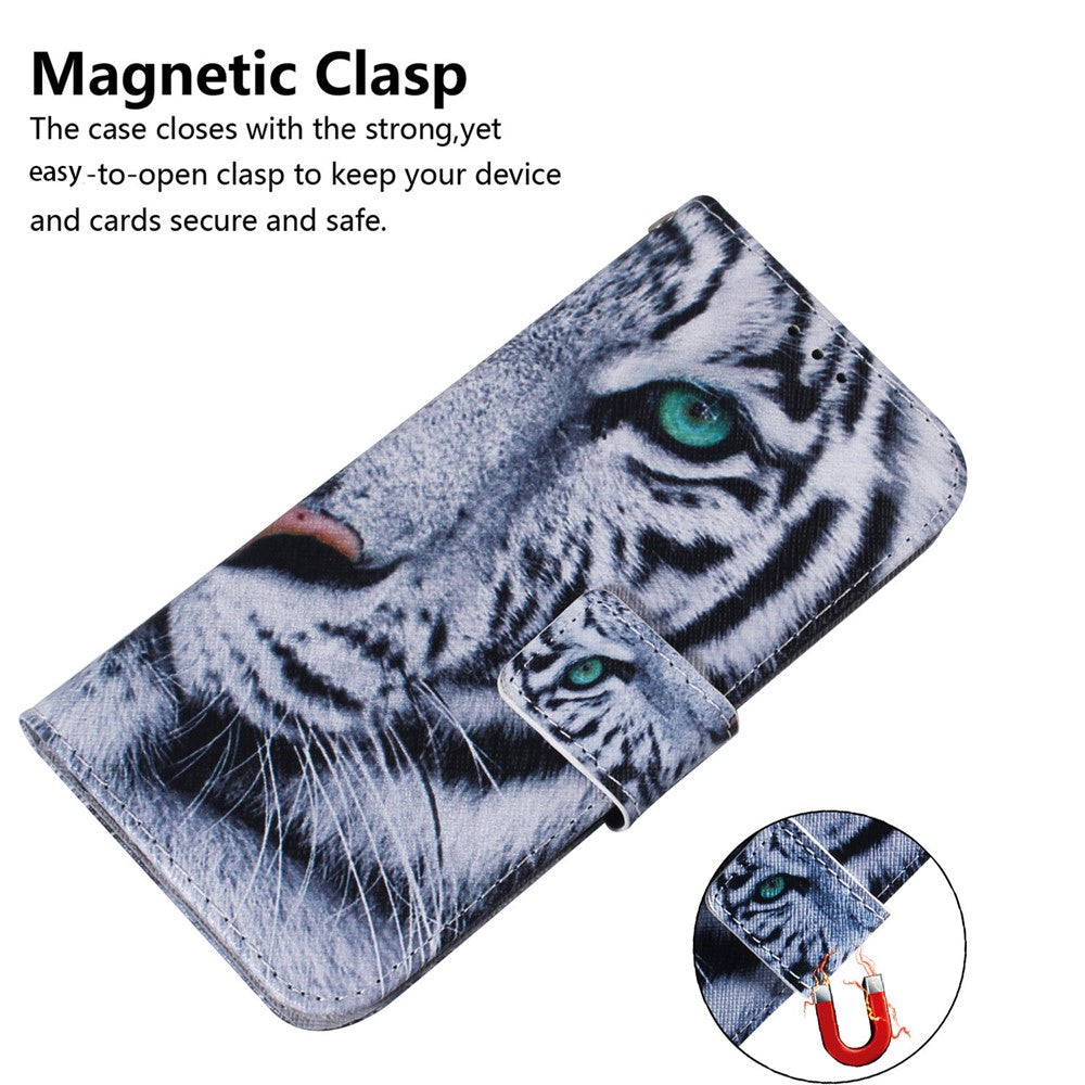 For Xiaomi Redmi Note 15 Pro 5G (Global) Wallet Case Pattern Print Leather Phone Cover - Tiger