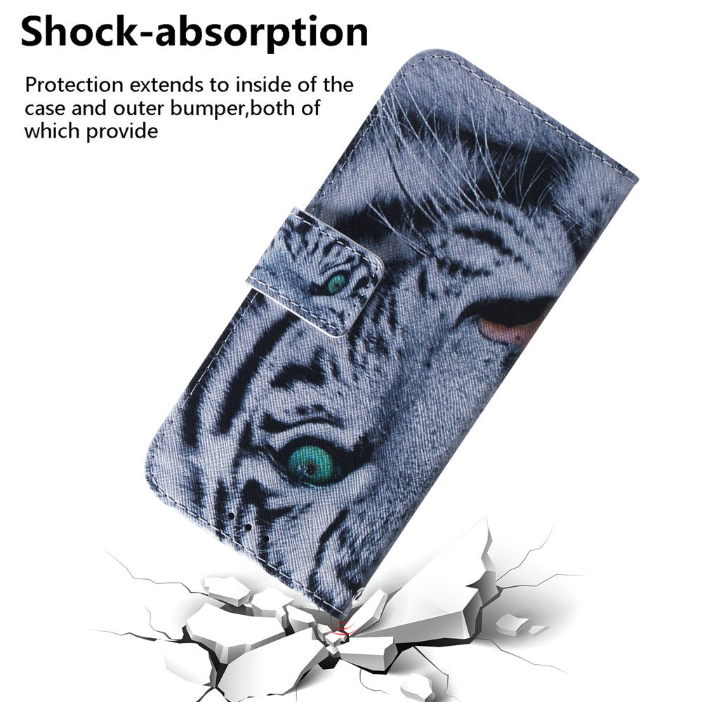 For Xiaomi Redmi Note 15 Pro 5G (Global) Wallet Case Pattern Print Leather Phone Cover - Tiger