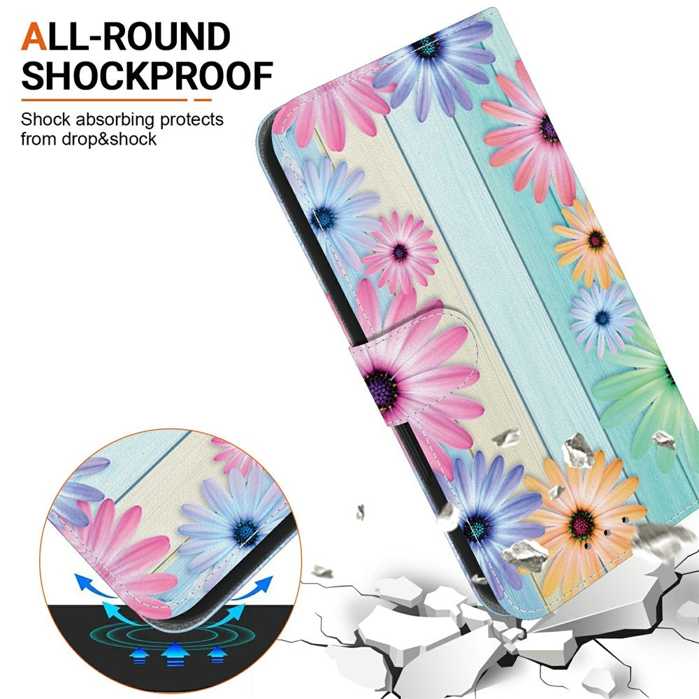 For Xiaomi Redmi Note 15 Pro 5G (Global) Case Pattern Printing Leather Flip Wallet Phone Cover with Lanyard - Sunflower
